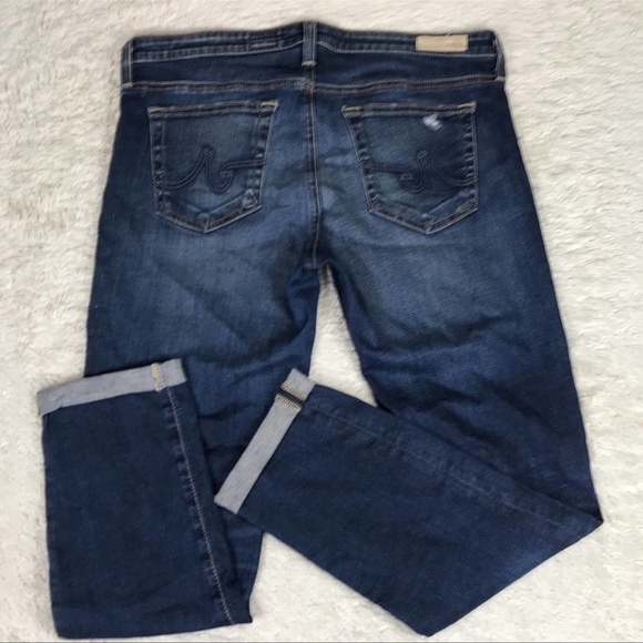 AG Adriano Goldschmied The Stilt Roll Up Distressed Busted Knee 31 - Picture 8 of 8